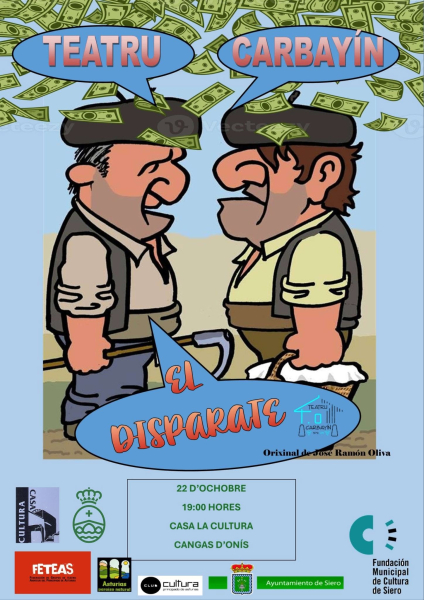 Cangas de Onís acoge la obra 'El Disparate' de Teatru Carbayín